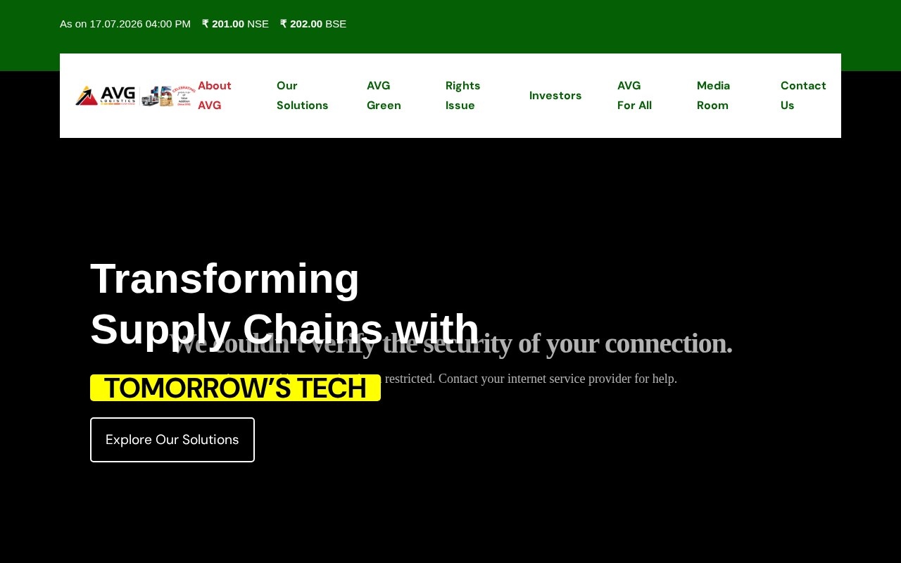 AVG Logistics — homepage